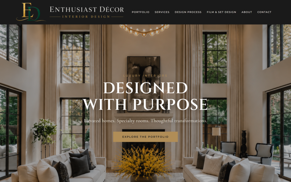Home page of The Enthusiast Decor